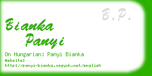 bianka panyi business card